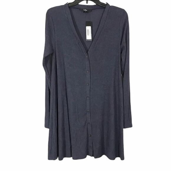 Lulus Blue Knit Sweet Comfort Mini Sweater Dress XS NWT - Picture 9 of 10